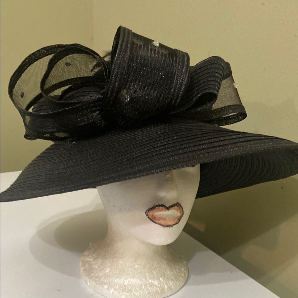 Stylish Black Dress/Church Hat by Nubiano N Y